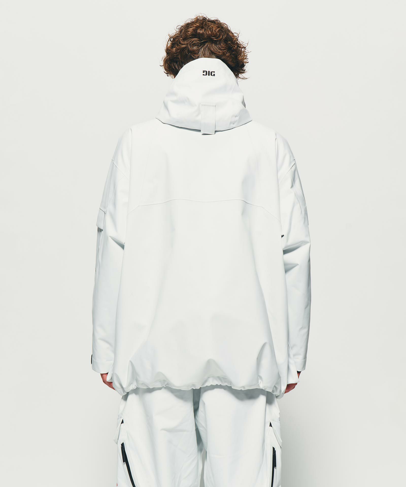 タグ付き✨MECRE シャーリング ライト ブルゾン ホワイト オーバーサイズ THERMAL BORDER JACKET｛M-JK-03｝【[02]WHITE】 | DIG公式オンライン