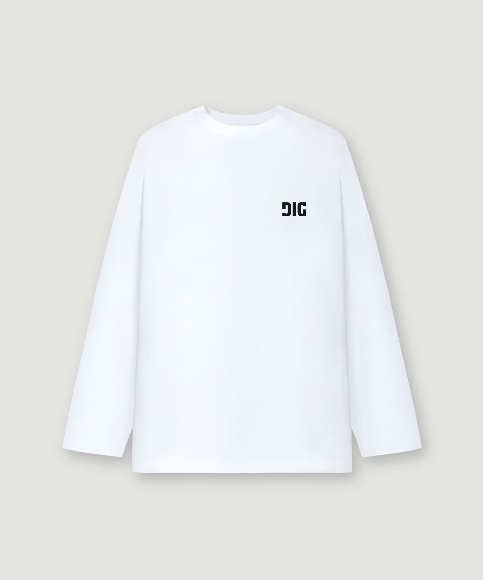 DIG SIGNATURE LOGO LONGSLEEVE T-SHIRT｛CT-05｝【[02]WHITE】 | DIG